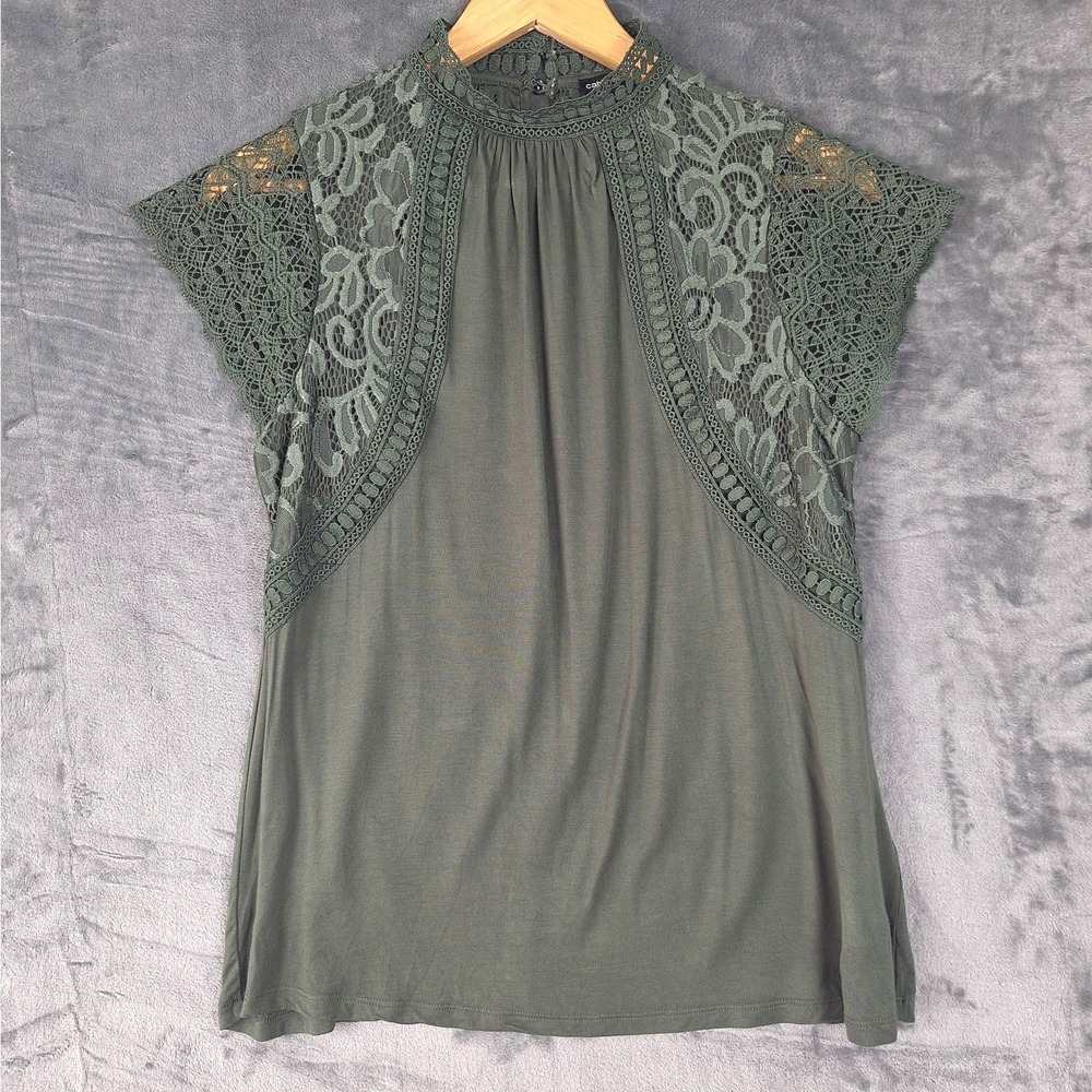Womens Top‎ Small Boho Floral Crochet Lace Forest Fairy Goblincore Cottagecore